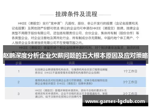 赵鹏深度分析企业欠薪问题的五大根本原因及应对策略